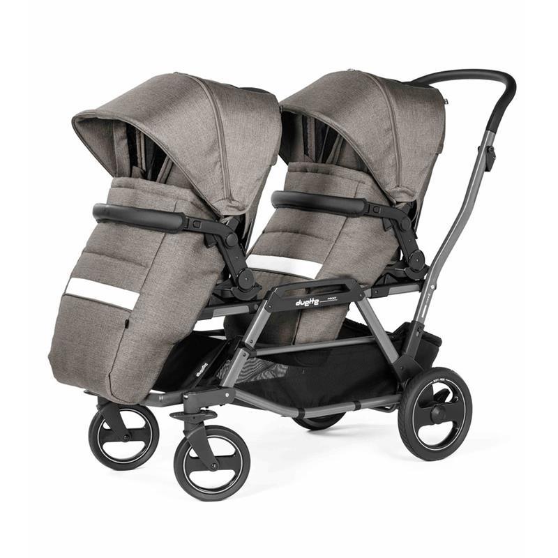Peg Perego - Duette Piroet Double Stroller With Seats & Chassis Included, City Grey Image 4