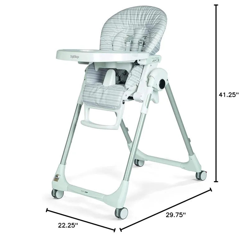 Peg-Perego - Prima Pappa Zero 3 High Chair, Linear Grey Image 7