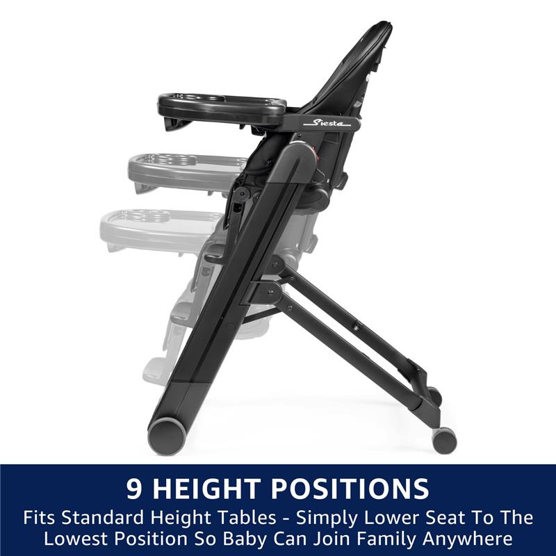 Peg-Perego - Siesta Grow with Baby Folding High Chair & Recliner, Astral (Beige) Image 2