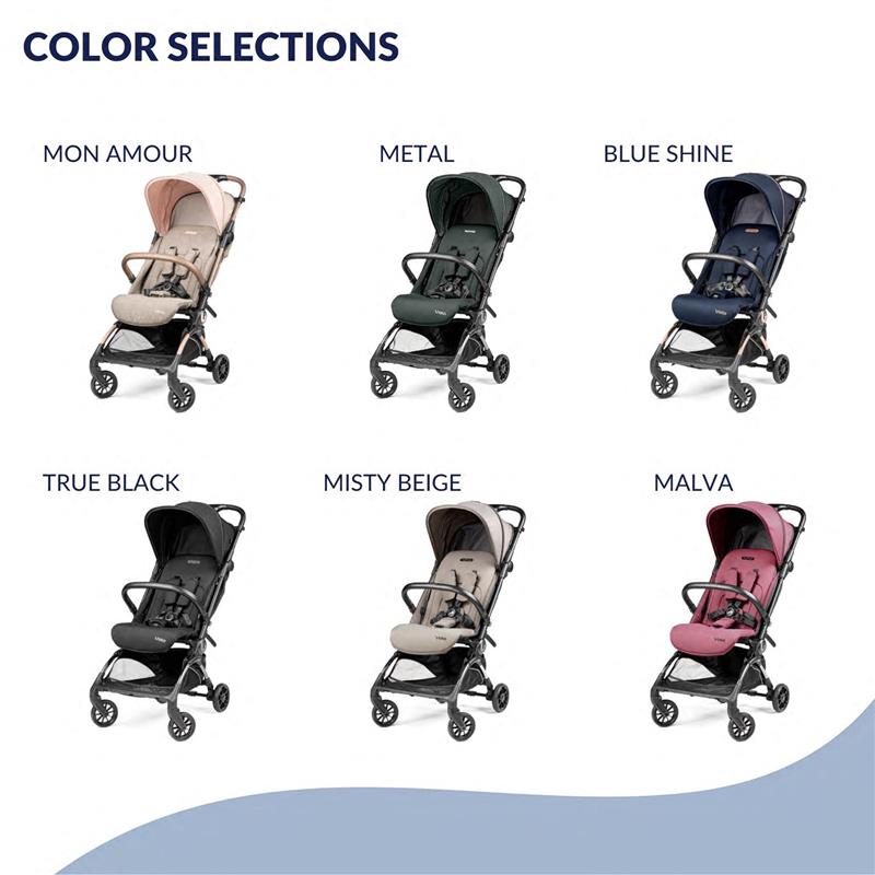 lightweight reclining travel stroller PEG Perego Volo Travel Stroller Metal