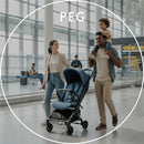 Peg Perego Volo Ultra Lightweight Carry On Compliant Travel Stroller, True Black Image 8