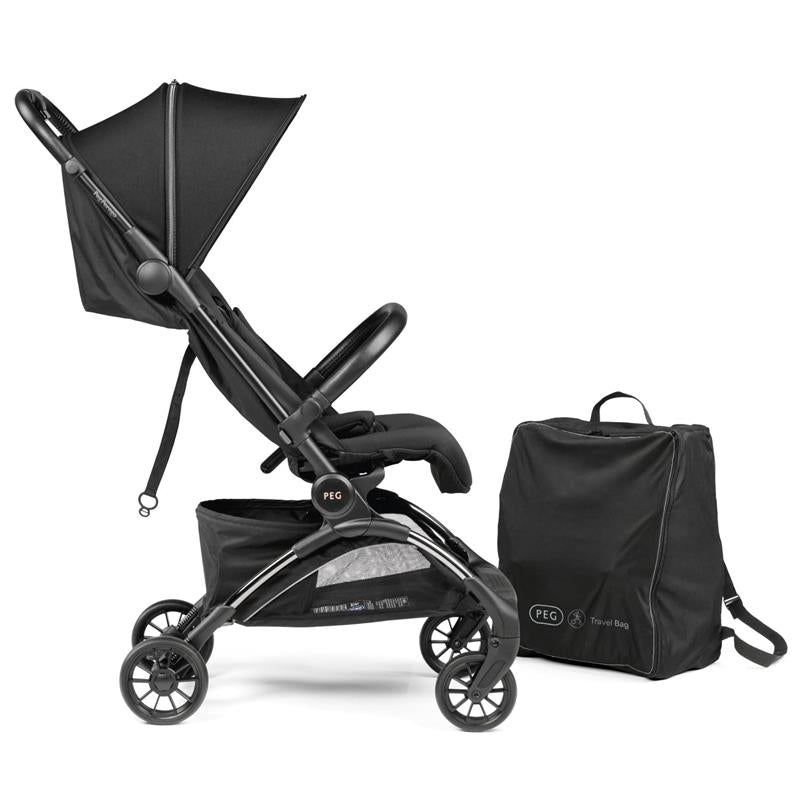 Peg Perego Volo Ultra Lightweight Carry On Compliant Travel Stroller, True Black Image 9