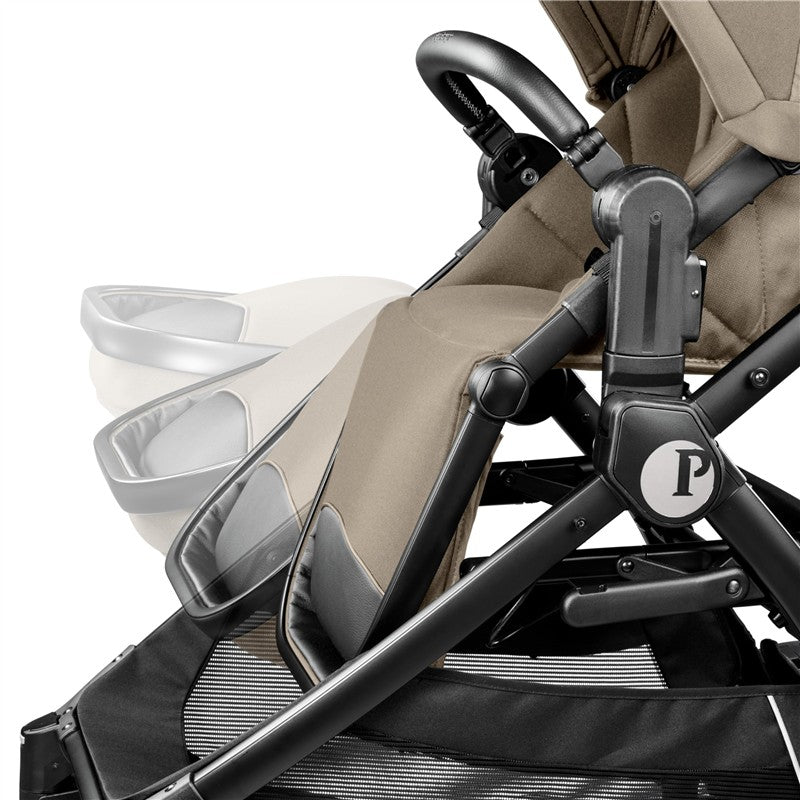 Peg Perego Ypsi – Compact Single to Double Stroller, Vanilla Blend (Black/Cream) Image 3