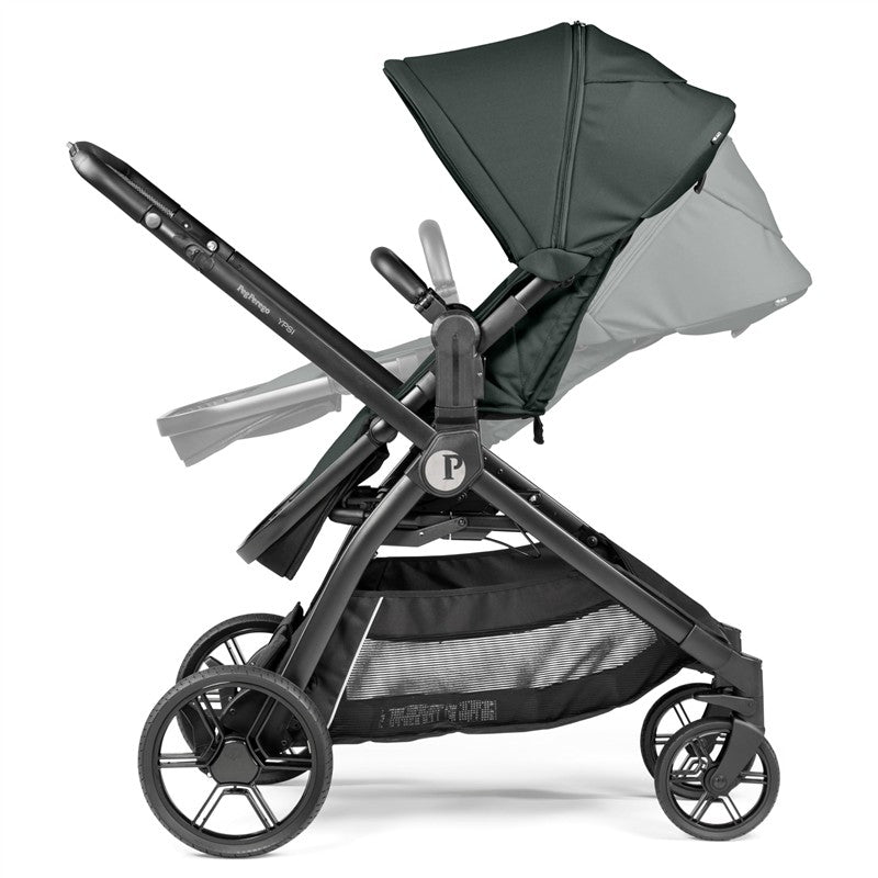 Peg Perego Ypsi Single to Double Stroller – Metal (Sage Green) Image 6