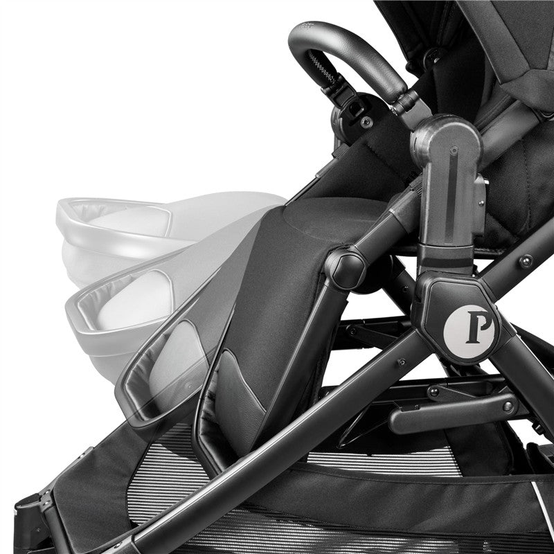 Peg Perego Ypsi New – Single to Double Stroller – True Black (Black) Image 3