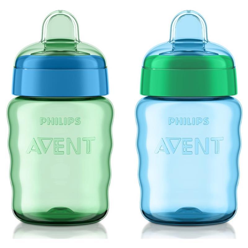 Avent - 2Pk My Easy Sippy Cup, Blue/Green, 9Oz Image 1