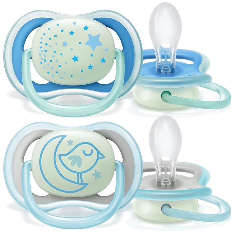 Avent - 2Pk Ultra Air Nighttime Pacifier, 6/18M, Mixed Case Image 3