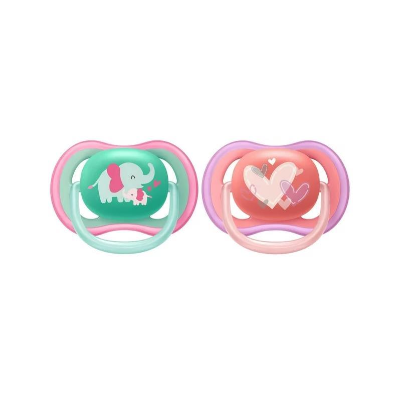 Avent - Ultra Air Pacifier 18M+, Pink, 2 Pack Image 1