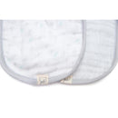 Piccolo Bambino 2pk Grey Muslin Bibs For Baby Boy Image 2
