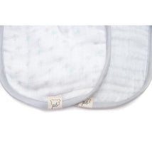 Piccolo Bambino 2pk Grey Muslin Bibs For Baby Boy Image 2