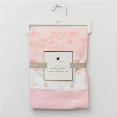 Piccolo Bambino - 3Pk Flannel Receiving Blankets Pink Image 1