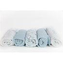Piccolo Bambino 5pk Terry Baby Washcloth Set,Blue.