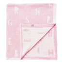 Piccolo Bambino - Feather Chenille Blanket Stroller Blanket On Wooden Hanger Pink Image 1