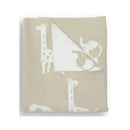Piccolo Bambino - Jacquard Reversible Blanket On Wooden Hanger Beige Image 1