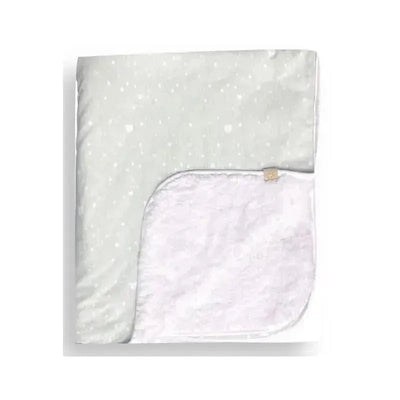 Piccolo Bambino - Jersey Stroller Blanket With Sherpa Reverse Green Image 1