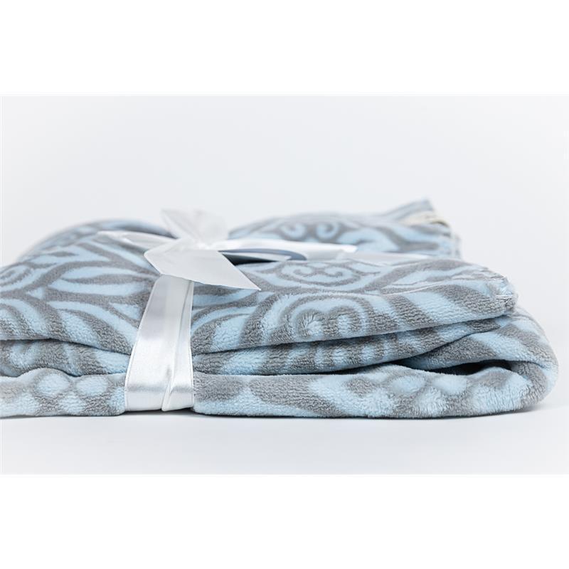 Piccolo Bambino Super Soft Stroller Baby Blankets,Blue Image 3