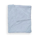 Piccolo Bambino - Textured Faux Fur Stroller Blanket On Wooden Hanger Blue Image 1