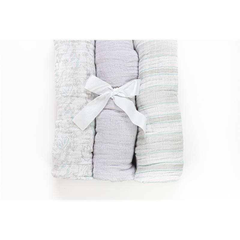 Piccolo Bambino Unisex 3pk Muslin Swaddle Blankets In A Box Image 1