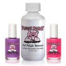 Piggy Paint Non-toxic Girls Nail Polish Kit, Girls Rule (Purple, Pink, Remover) Image 1