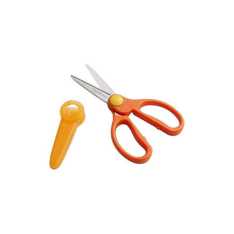 Piyo Piyo Multipurpose Food Scissors, Orange Image 1