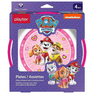 Playtex - Baby Mealtime Paw Patrol Plates for Girls, 2 Pack Image 1