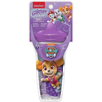 Playtex - Baby Sipsters Stage 3 PAW Patrol Sippy Cups, Spill-Proof, Leak-Proof, Insulated, Glitter, Girl, 9 Oz, 1 Count Image 1
