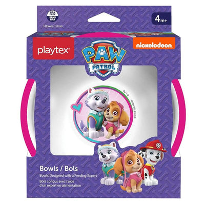 Playtex - Mealtime Paw Patrol Bowls for Girls, 3 Pack Image 1