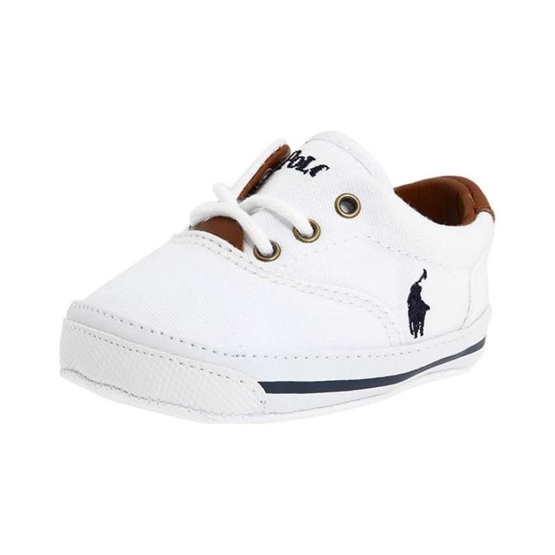 Polo Ralph Lauren Baby - Basic Vaughn White Canvas Sneaker Image 1