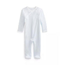 Polo Ralph Lauren Baby - Boy Long-Sleeve Organic Cotton Interlock Knit Coverall, Beryl Blue/White Image 1