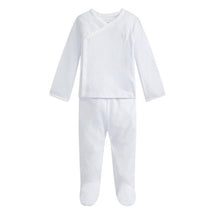Polo Ralph Lauren Baby - Boy Long-Sleeve Organic Cotton Interlock Knit Pant Set, Beryl Blue/White Image 1