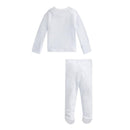 Polo Ralph Lauren Baby - Boy Long-Sleeve Organic Cotton Interlock Knit Pant Set, Beryl Blue/White Image 2
