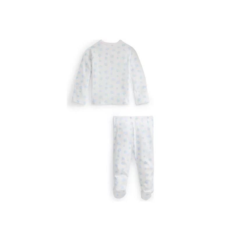 Polo Ralph Lauren Baby - Boy Long-Sleeve Organic Cotton Interlock Knit Pant Set, Grey Image 2