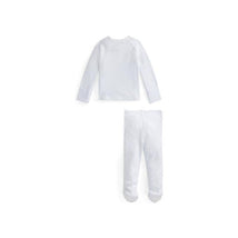 Polo Ralph Lauren Baby - Boy Long-Sleeve Organic Cotton Interlock Knit Pant Set, Quartz Heather/White Image 2