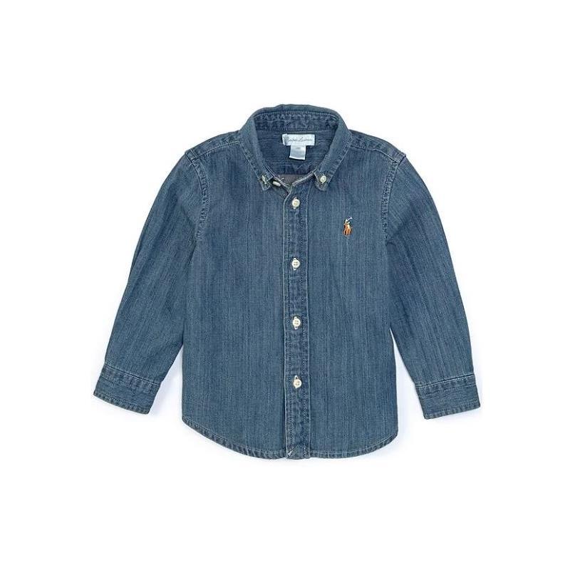 Polo Ralph Lauren Baby - Cotton Chambray Shirt, Dark Blue Image 1