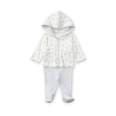 Polo Ralph Lauren Baby - Cotton Hoodie & Pant Set, Paper White Image 1