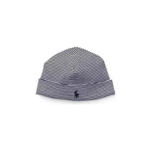 Polo Ralph Lauren Baby - Cotton Interlock Ribbed Beanie, French Navy Multi Image 1