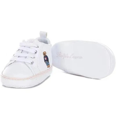 Polo Ralph Lauren Baby - Girl Quilton Bear Hi-top Sneaker Crib Shoes Image 1
