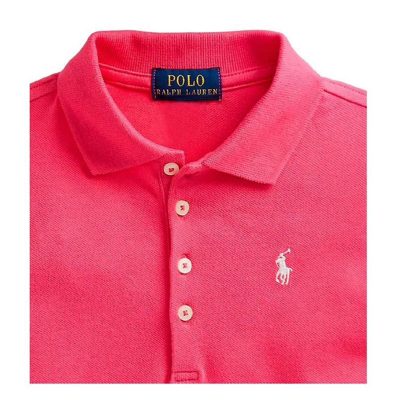 Polo Ralph Lauren Baby - Girls Stretch Mesh Short Sleeve Polo Shirt, Pink Image 2