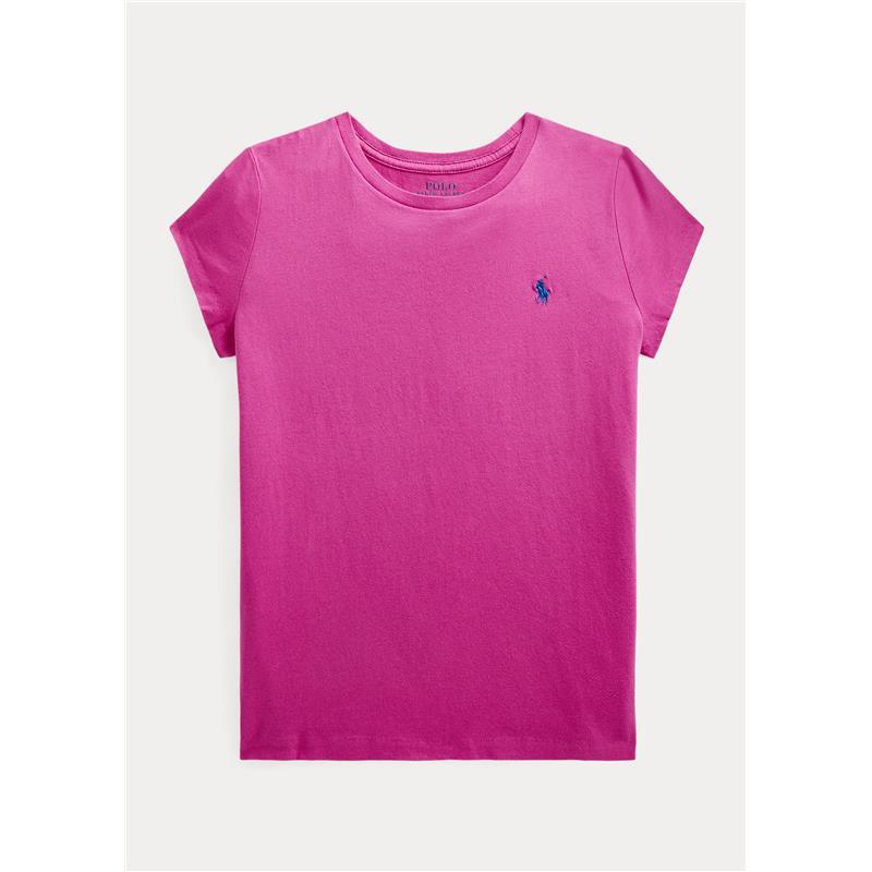 Polo Ralph Lauren Baby - Little Girls 30/1 Cotton Jersey Short Sleeve Tee, Pink Image 1