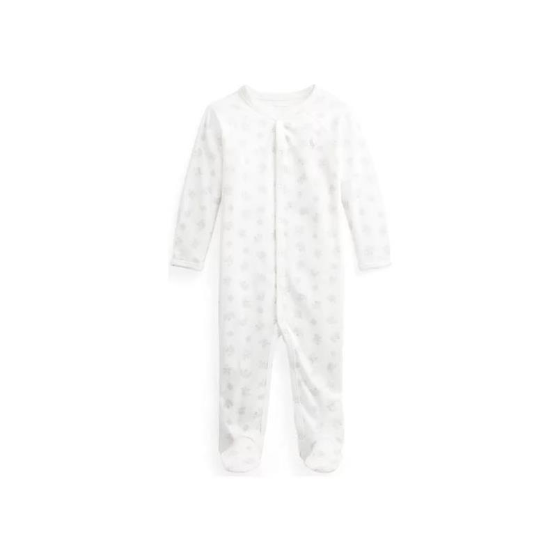 Polo Ralph Lauren Baby - Long-Sleeve Organic Cotton Interlock Knit Coverall, Grey Image 1