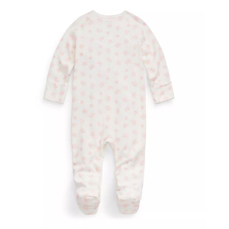 Polo Ralph Lauren Baby - Long-Sleeve Organic Cotton Interlock Knit Coverall, Pink Image 2