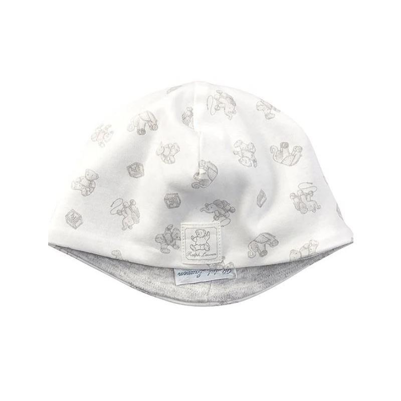 Polo Ralph Lauren Baby - Printed Cotton Hat One Size, Paper White Image 1