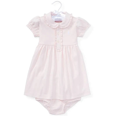 Polo Ralph Lauren Baby - Ruffled Polo Dress & bloomer, Delicate Pink Image 1
