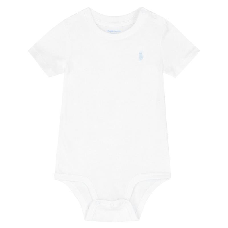 Polo Ralph Lauren Baby - Short Sleeve Jersey Knit T-Shirt Bodysuit, White Image 1