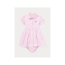 Polo Ralph Lauren Baby - Striped Knit Oxford Dress & Bloomer, Camel Pink Image 1