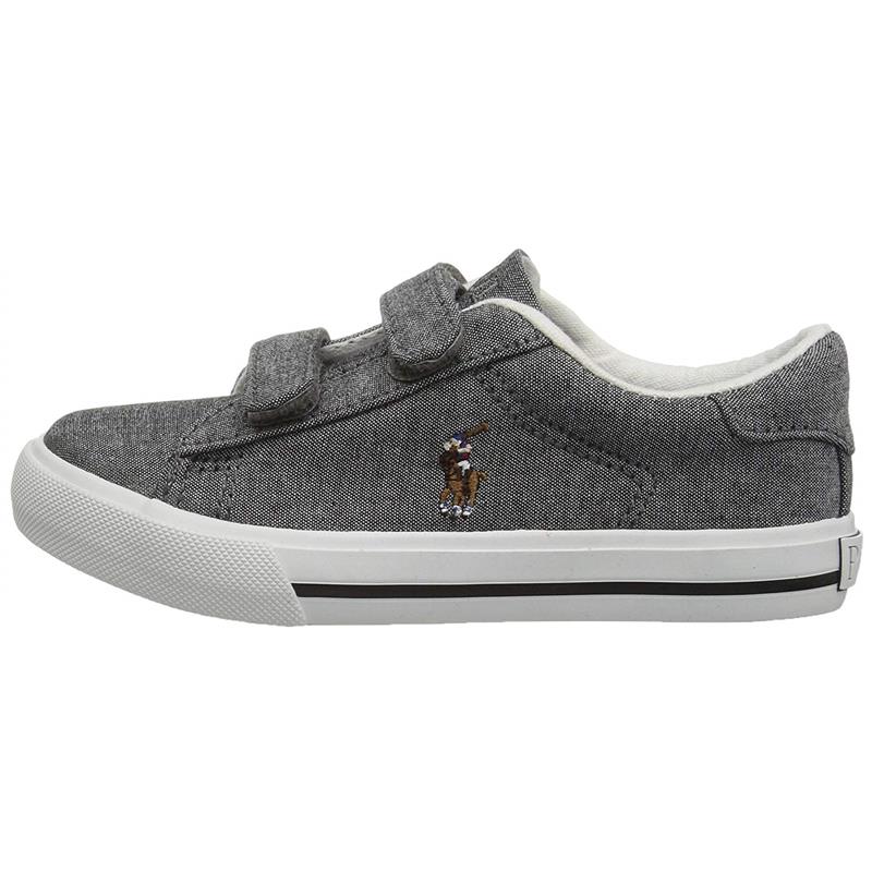 Polo Ralph Lauren Kids' Easton Ii Ez Sneaker Grey Image 6