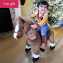 Ponycycle Light Brown Horse 4-10 Years Old, Ride on Horse Plush Toy, Kids Riding Toy, Brown Pony Horse Image 10