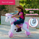Ponycycle Pink Unicorn 4-10 Years Old, Kids Unicorn Ride on Toy, Ride on Unicorn Toy Plush, Pink Pony Image 4