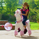 Ponycycle Pink Unicorn 4-10 Years Old, Kids Unicorn Ride on Toy, Ride on Unicorn Toy Plush, Pink Pony Image 9