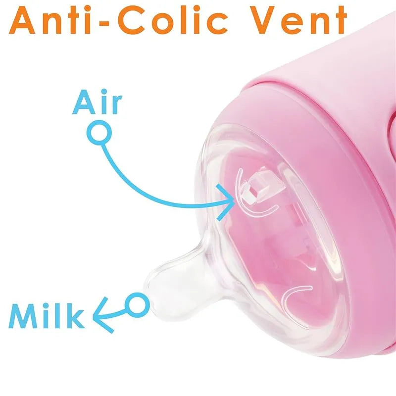 Pop Yum - Baby Bottle Starter Set 4 Pack, Pink Image 7